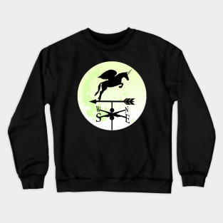 unicorn moon weathervane Crewneck Sweatshirt